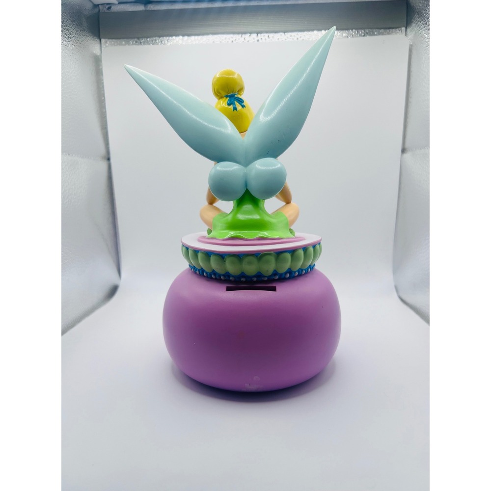 Disney's Tinkerbell Vinyl Coin Bank W Stopper Fairy Disneyana Piggy Banks - Picture 3 of 7